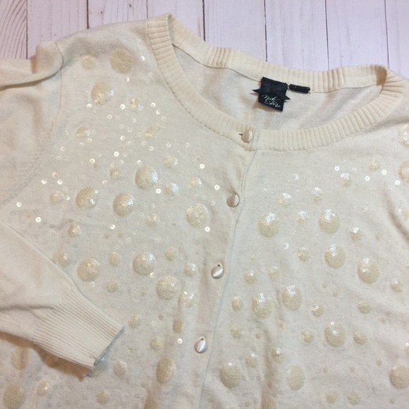 ANTHROPOLOGIE Nick & Mo Sequined Cardigan Sweater - Picture 3 of 6